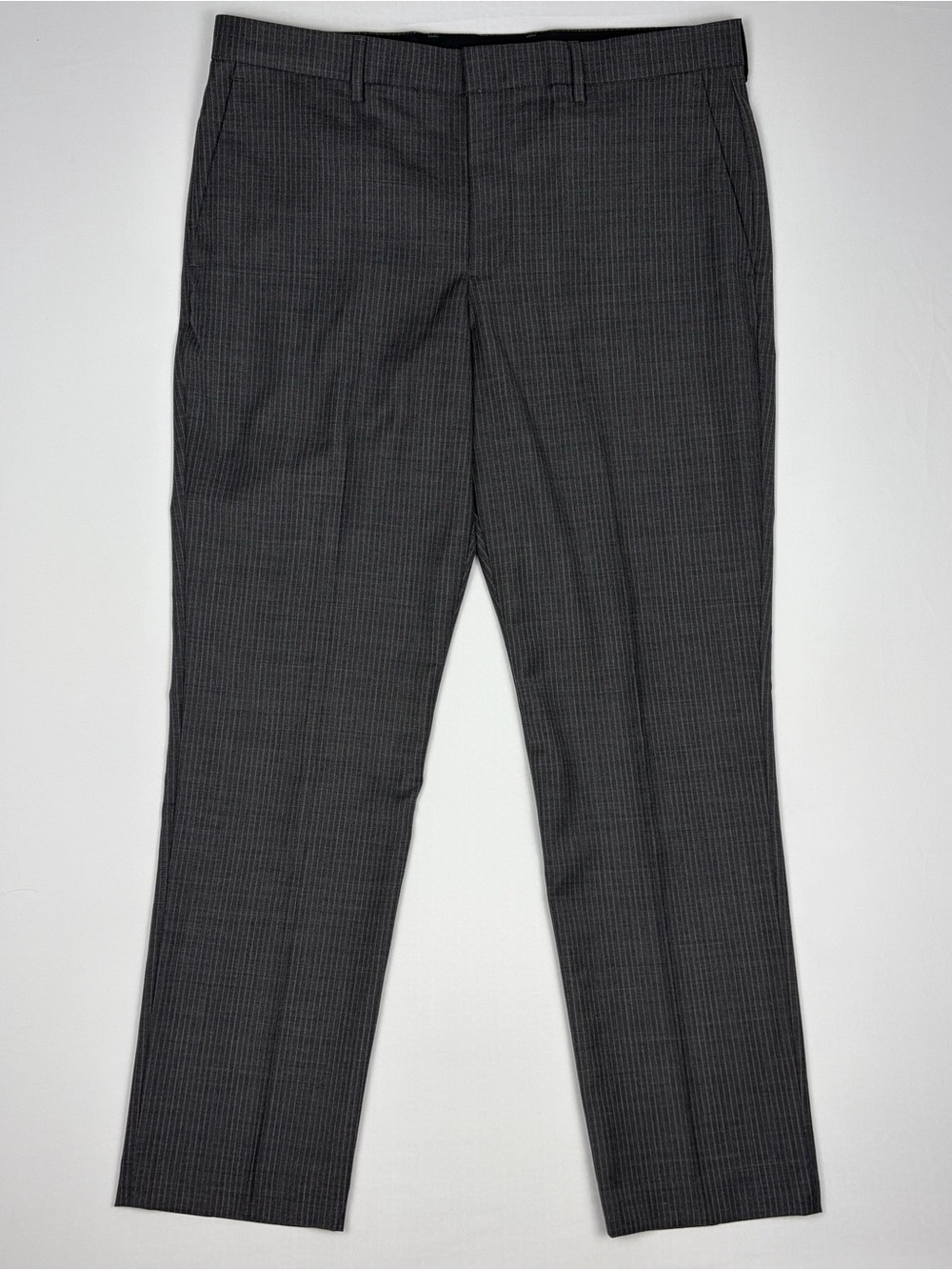 J. Crew Men's Bowery Dress Pant Classic Grey Stretch Wool Blend 34x30 NEW